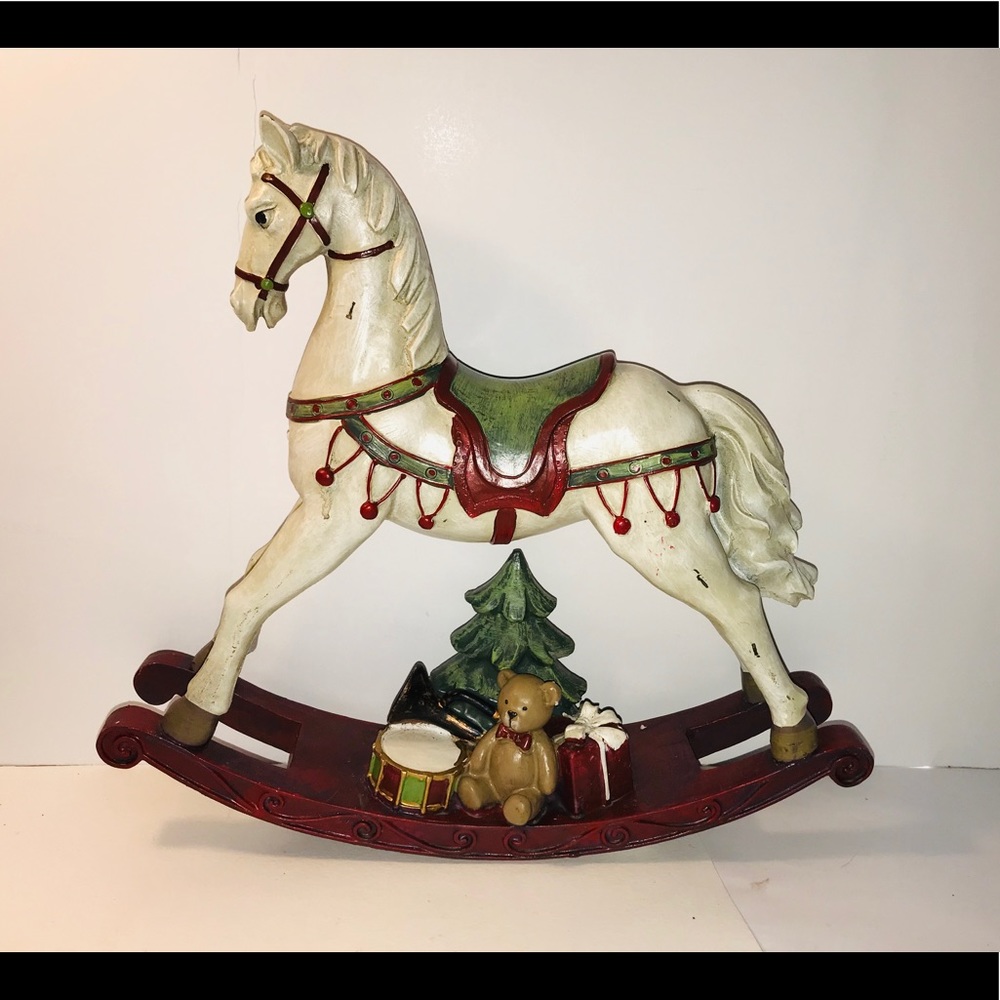 Christmas Rocking Horse 11" height